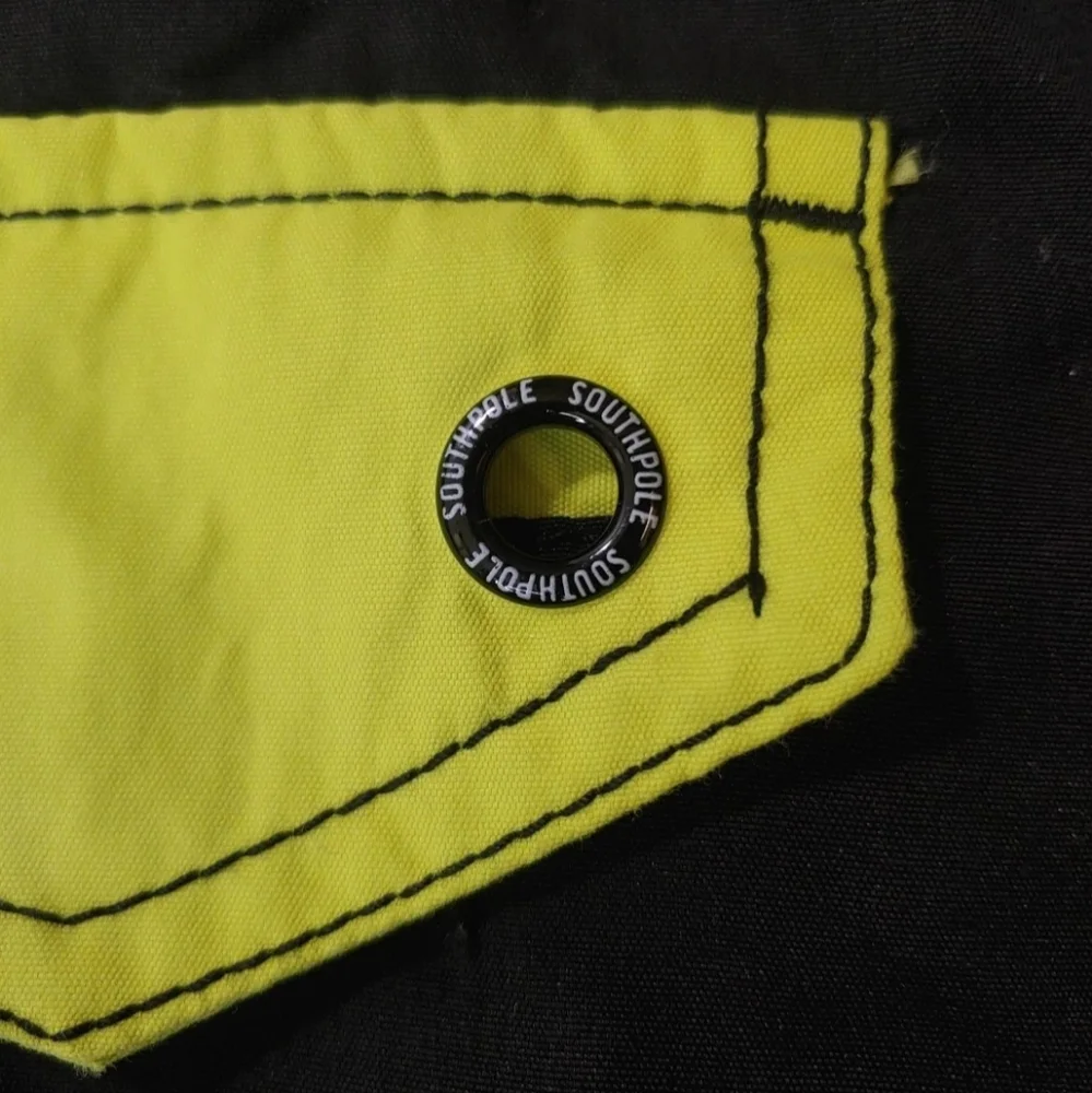 Southpole Y2k Baggy Bermuda Shorts Men 42 Colorblock Hybrid Pool Beach Resort